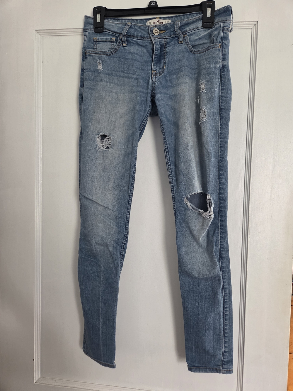 Hollister Light Blue Distressed Skinny Jeans